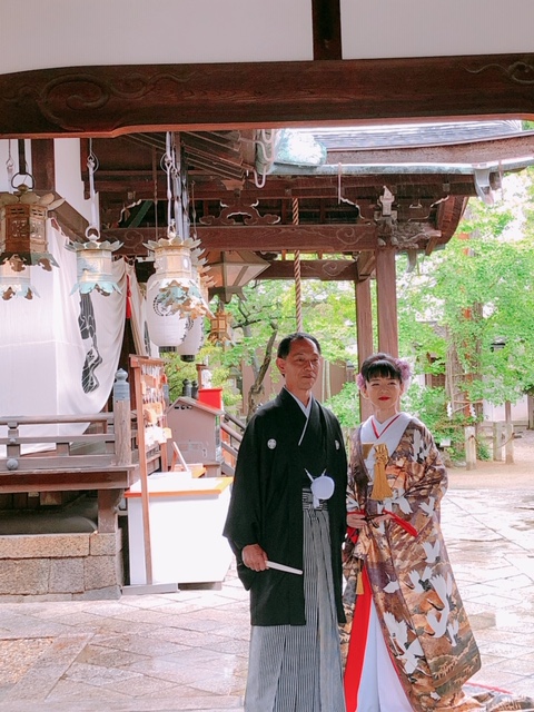 令和元年初　薬園八幡神社で結婚式　2019.5.1 写真