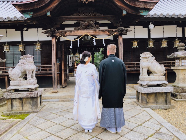 奈良　大和郡山市の薬園八幡神社にて結婚式　2019.7.6 写真
