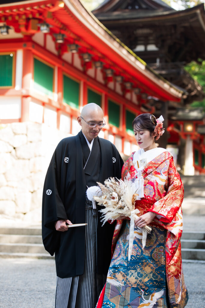 石上神宮挙式：色打掛に込めた想いとともに 写真