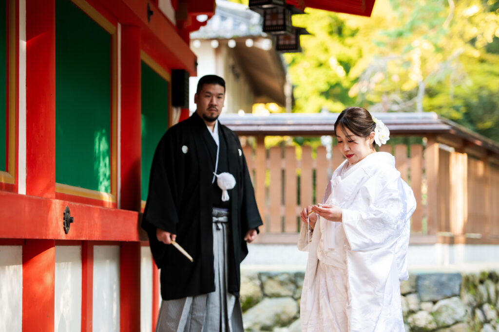 石上神宮：白無垢が映える秋の神社婚 写真