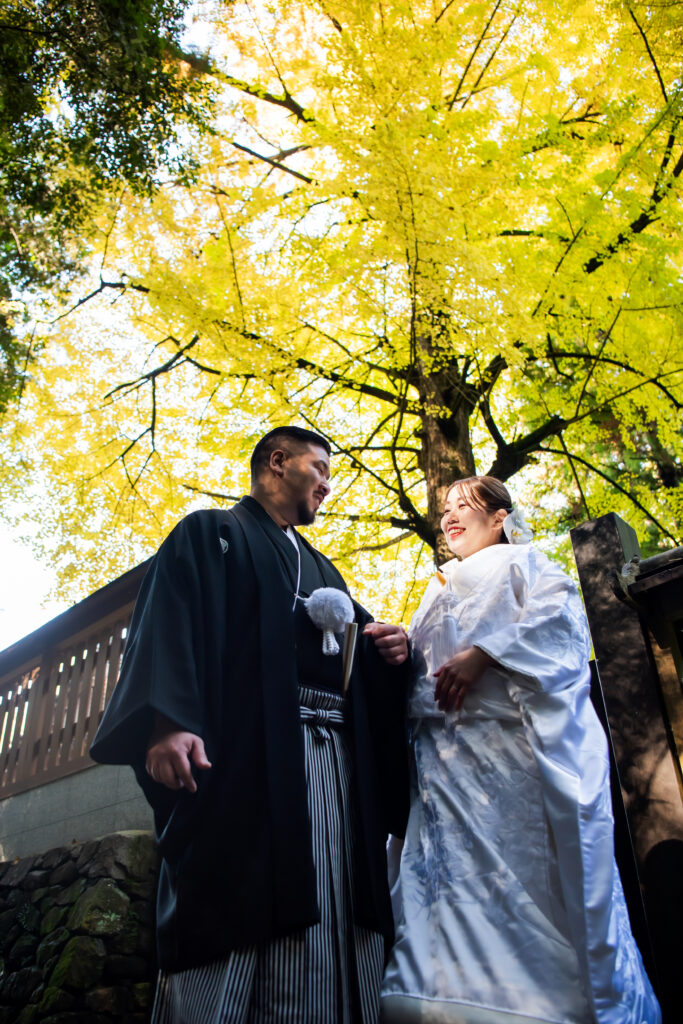 石上神宮：白無垢が映える秋の神社婚 写真
